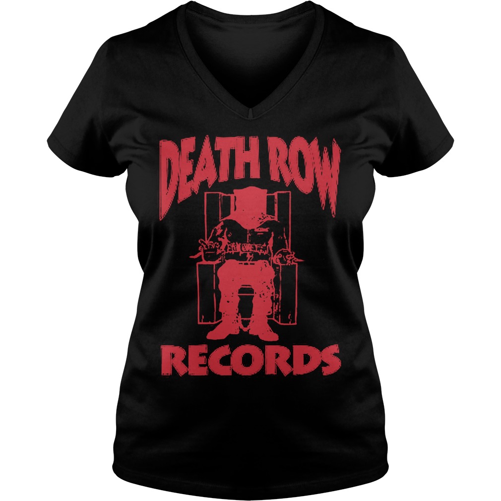 Death Row Records Shirt 4 Death Row Records Shirt Ladies V-Neck