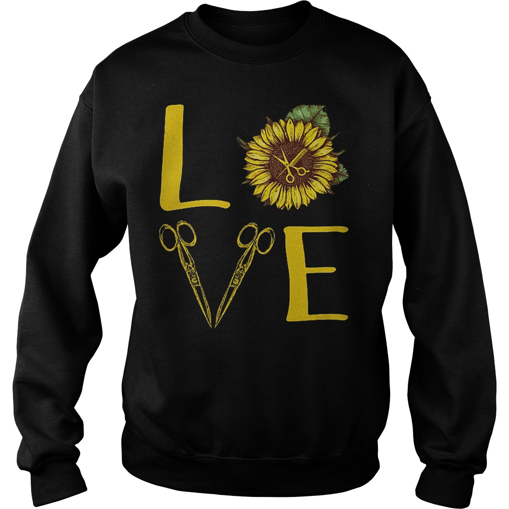 Hair Stylist Sunflower Stacked Love Barber Things Shirt 3 Hair Stylist Sunflower Stacked Love Barber Things Shirt Sweatshirt Unisex