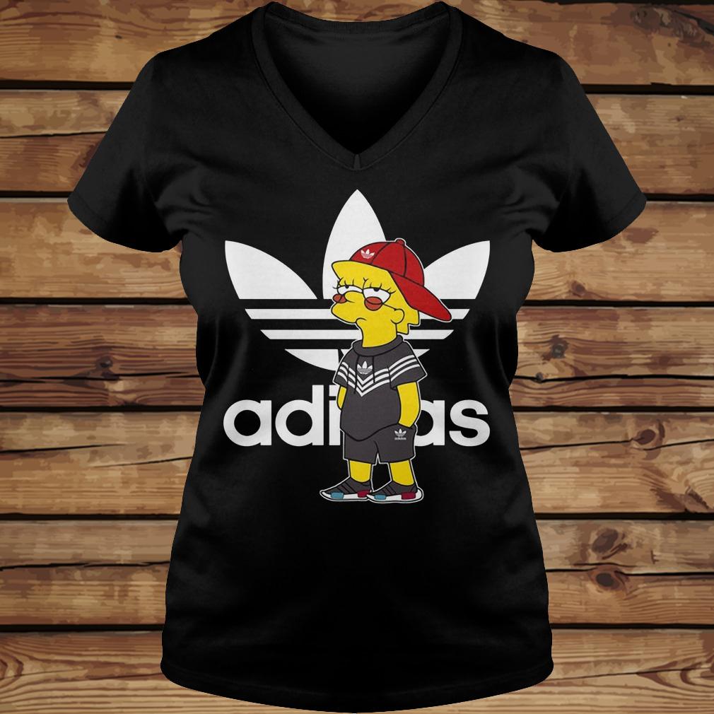 Bart Simpson And Adidas Brand shirt 11 Bart Simpson And Adidas Brand shirt Ladies V-Neck
