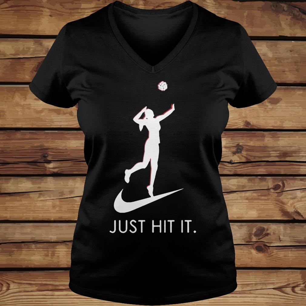 Just hit it Volleyball shirt 11 Just hit it Volleyball shirt Ladies V-Neck