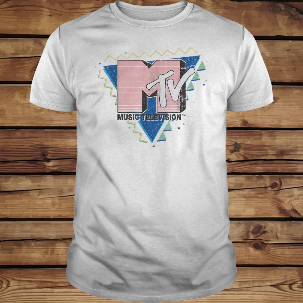 MTV music television pink stripes logo 90's retro shirt Premium