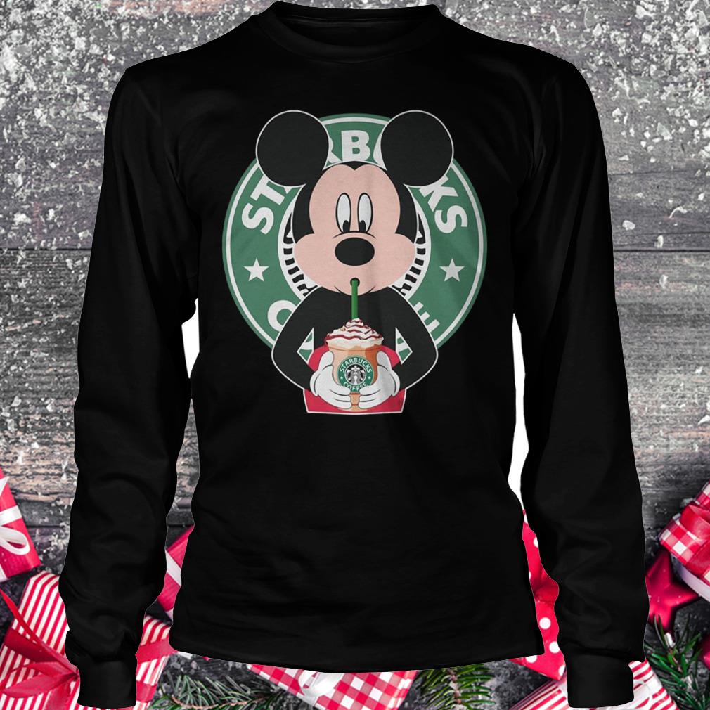 Mickey mouse drinks Starbucks coffee shirt 5 Mickey mouse drinks Starbucks coffee shirt Longsleeve Tee Unisex
