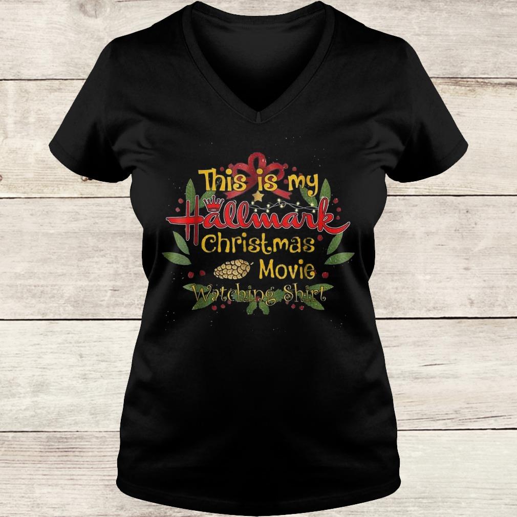 This girl loves Hallmark Christmas movies shirt 4 This girl loves Hallmark Christmas movies shirt Ladies V-Neck