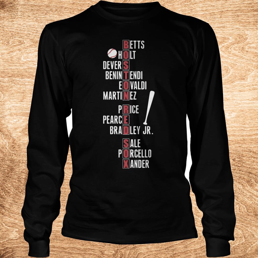 Best price Boston Red Sox team names shirt 5 Best price Boston Red Sox team names shirt Longsleeve Tee Unisex
