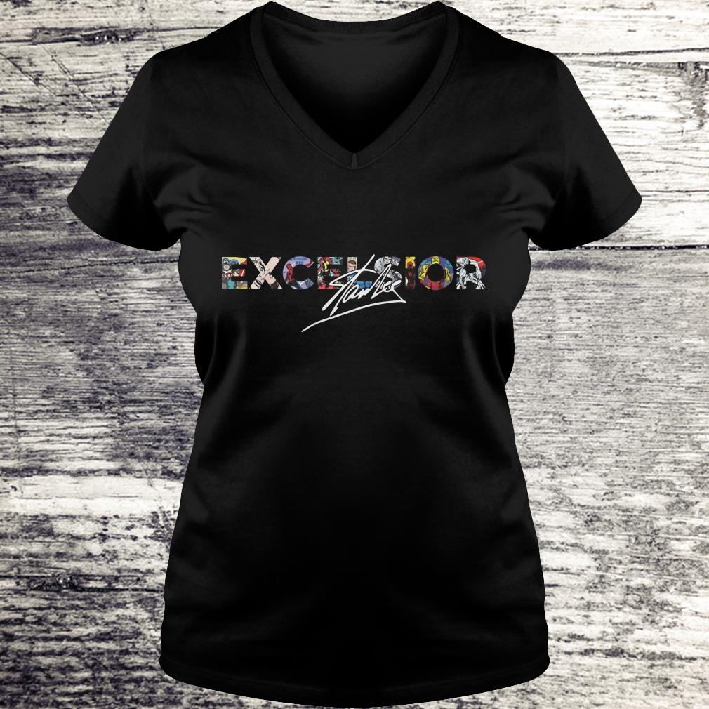 Top Stan Lee Excelsior shirt 11 Top Stan Lee Excelsior shirt Ladies V-Neck