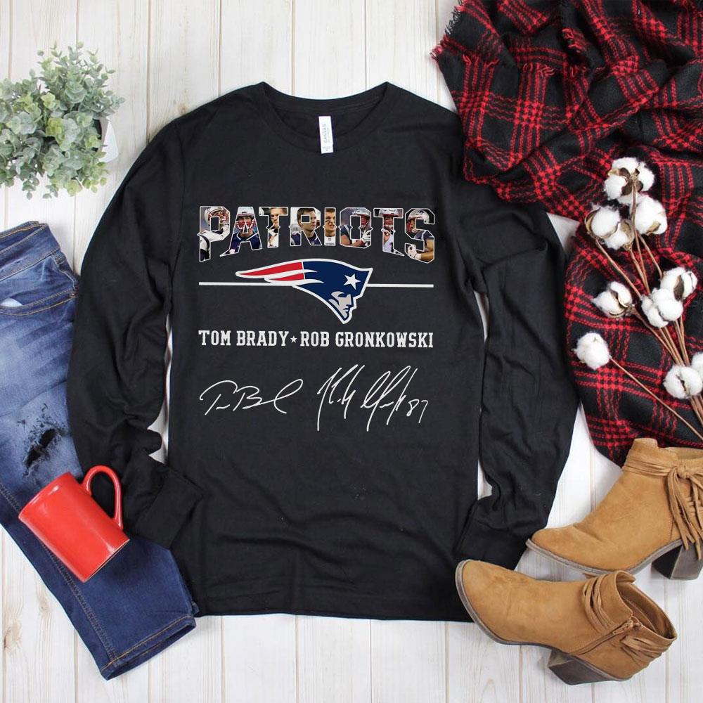 Best price Patriots Tom Brady Rob Gronkowski Signature shirt Best price Patriots Tom Brady Rob Gronkowski Signature shirt 1