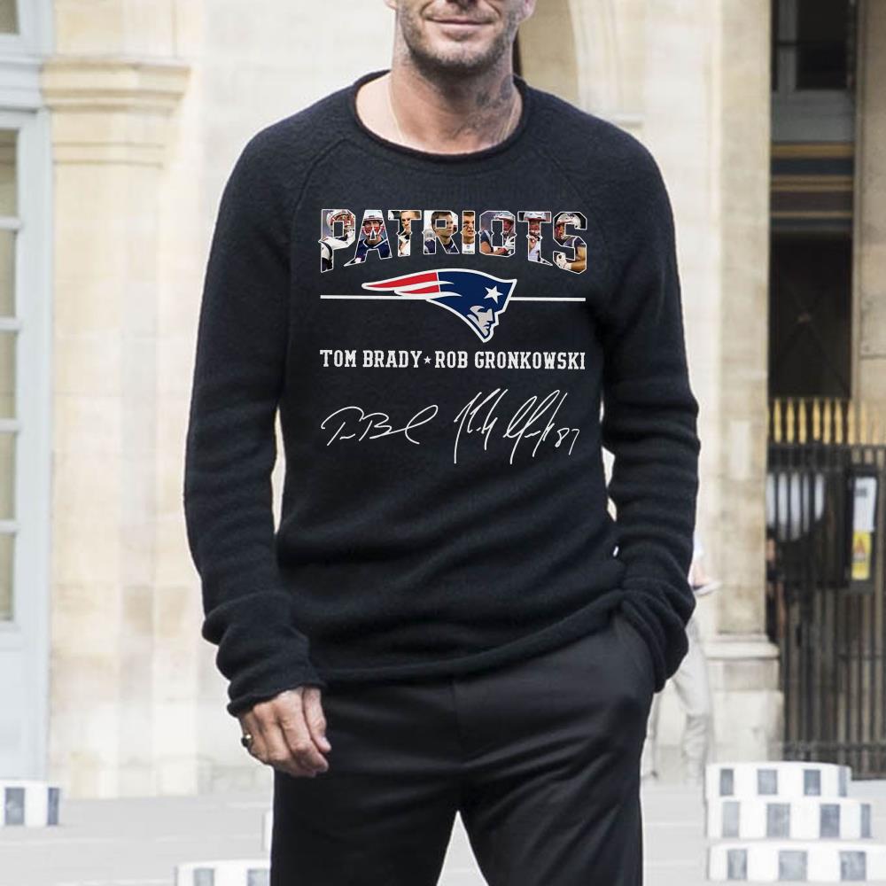 Best price Patriots Tom Brady Rob Gronkowski Signature shirt 1 Best price Patriots Tom Brady Rob Gronkowski Signature shirt 2