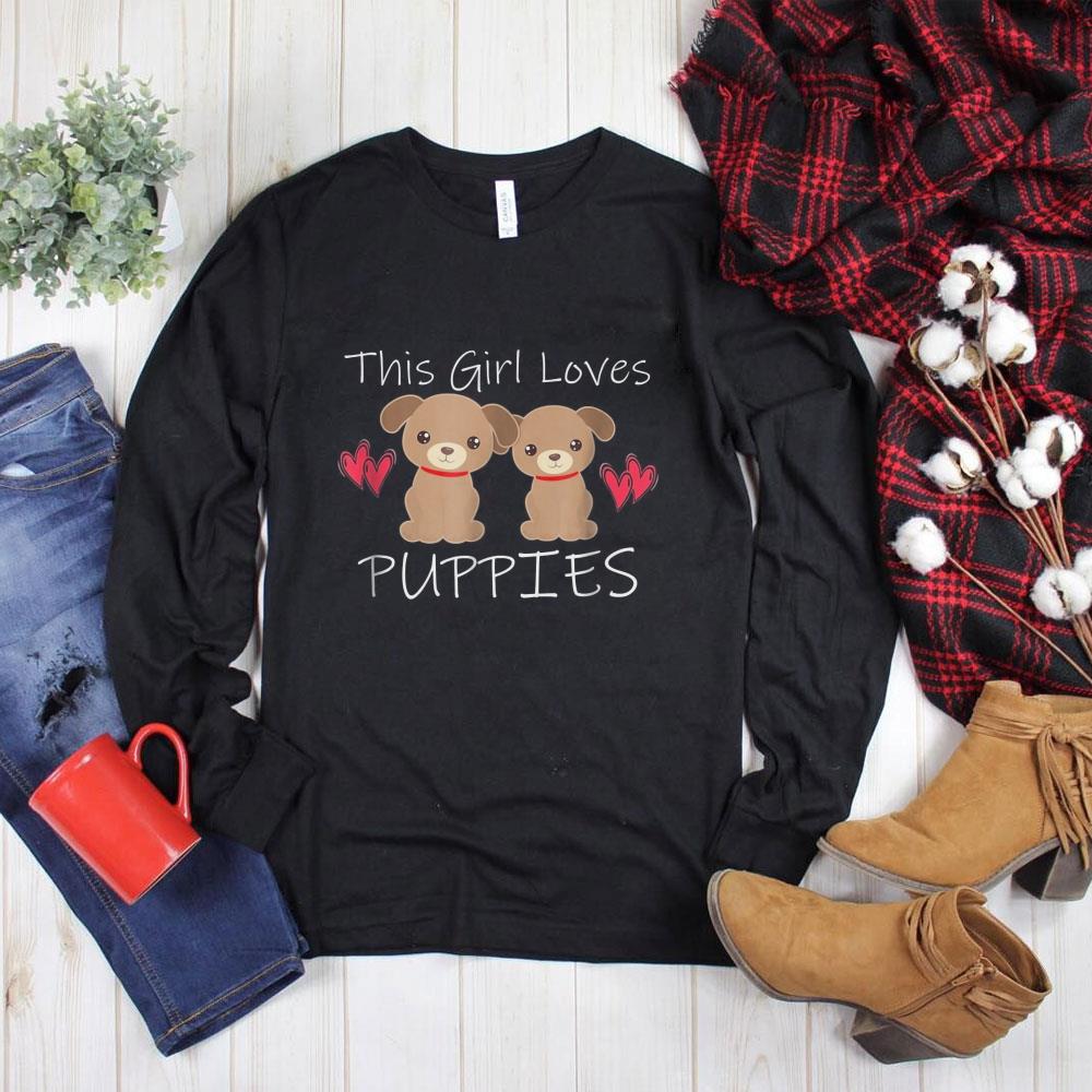 Official This Girl Loves Puppies Cute Dog Lover shirt Official This Girl Loves Puppies Cute Dog Lover shirt 1