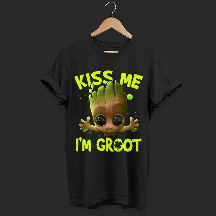 Baby Groot kiss me i'm Groot st Patrick's day shirt