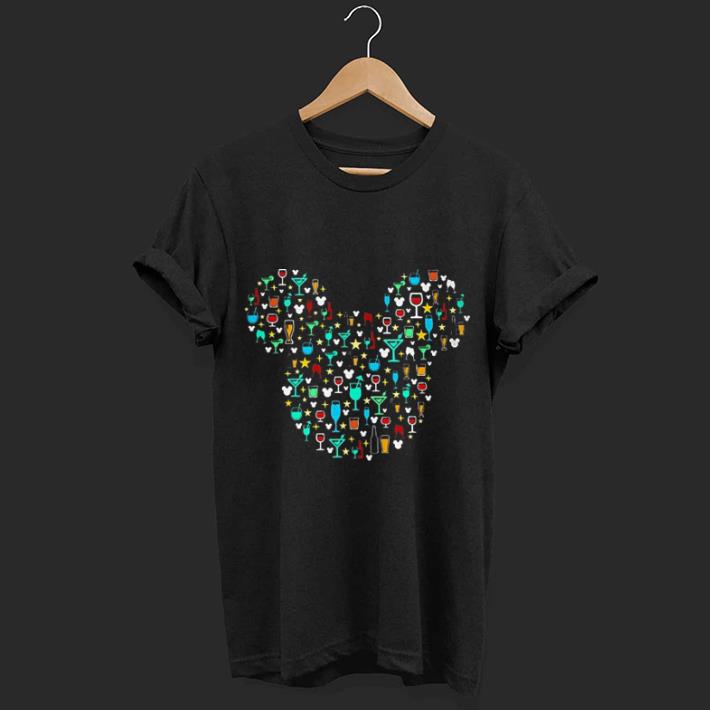 Mickey mouse head wine shirt