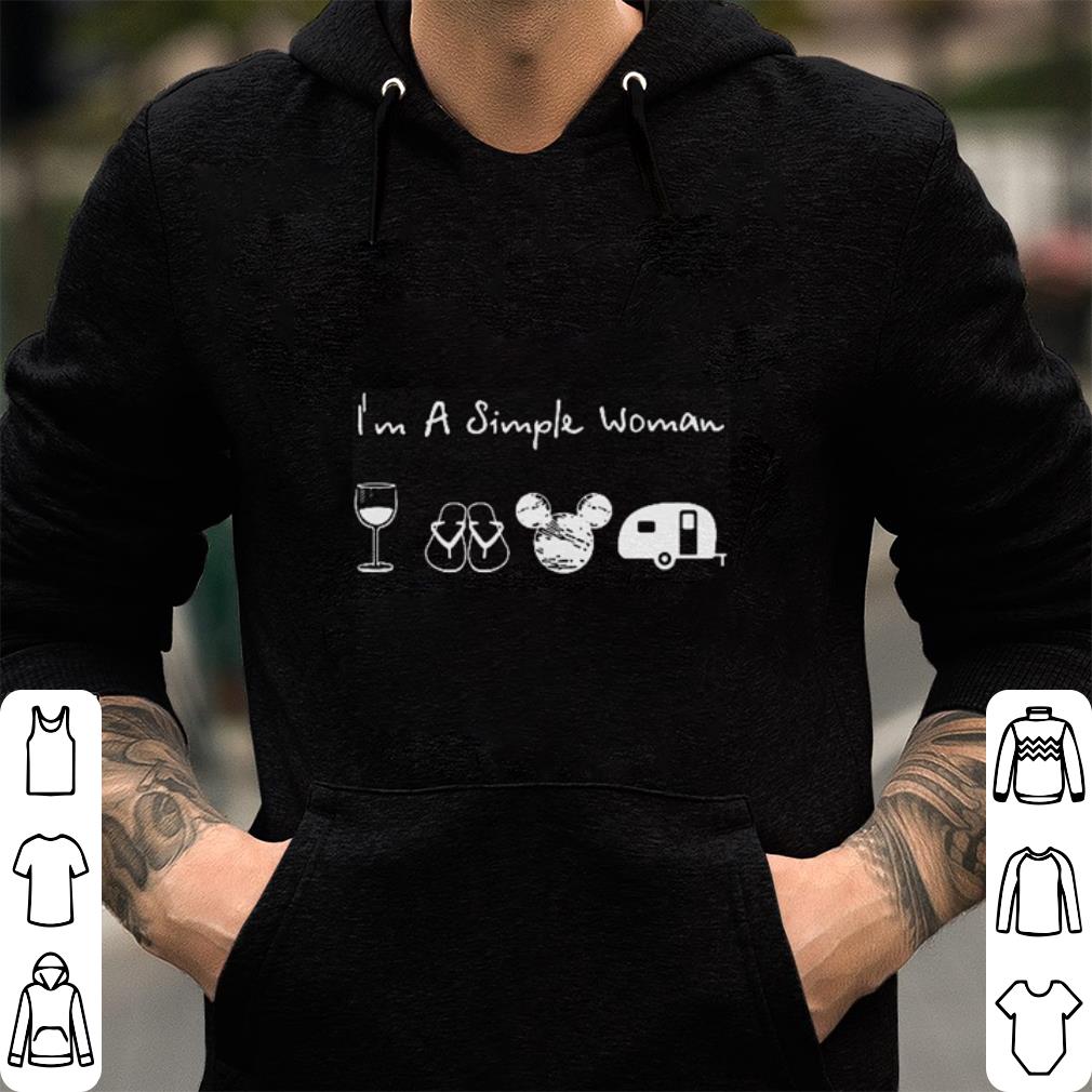 Hot Wine flip flop Mickey camping I'm a simple woman shirt 5 Wine flip flop Mickey camping I'm a simple woman shirt