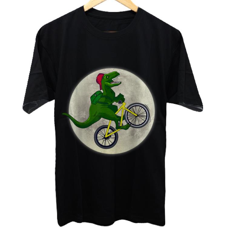 Awesome Dinosaurs Ride Bicycles on the Moon shirt