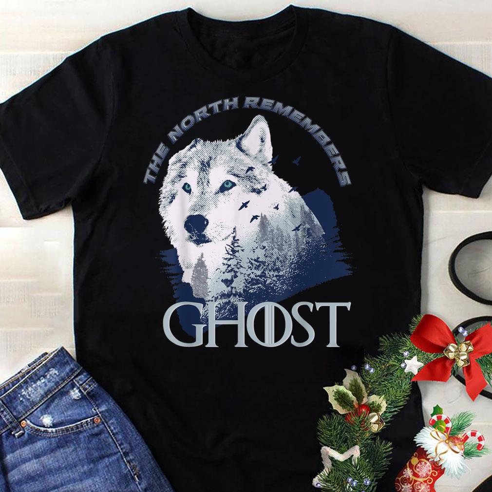 Awesome The North remember Ghost Wolf in the forest shirt