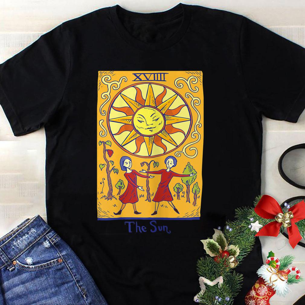 Awesome XVIIII Distressed Tarot Card of The Sun shirt