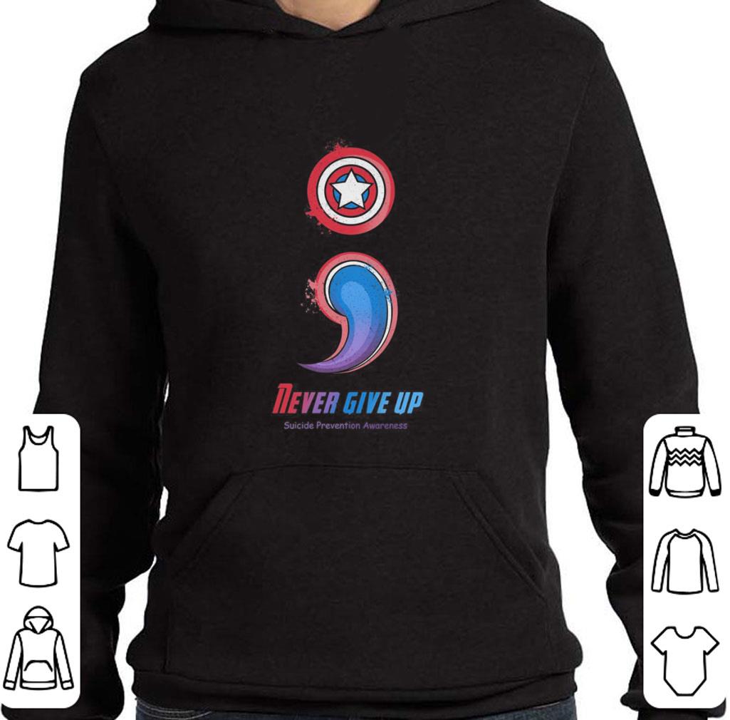 Funny Captain America Never give up Suicide Prevention Awareness shirt 5 Funny Captain America Never give up Suicide Prevention Awareness shirt