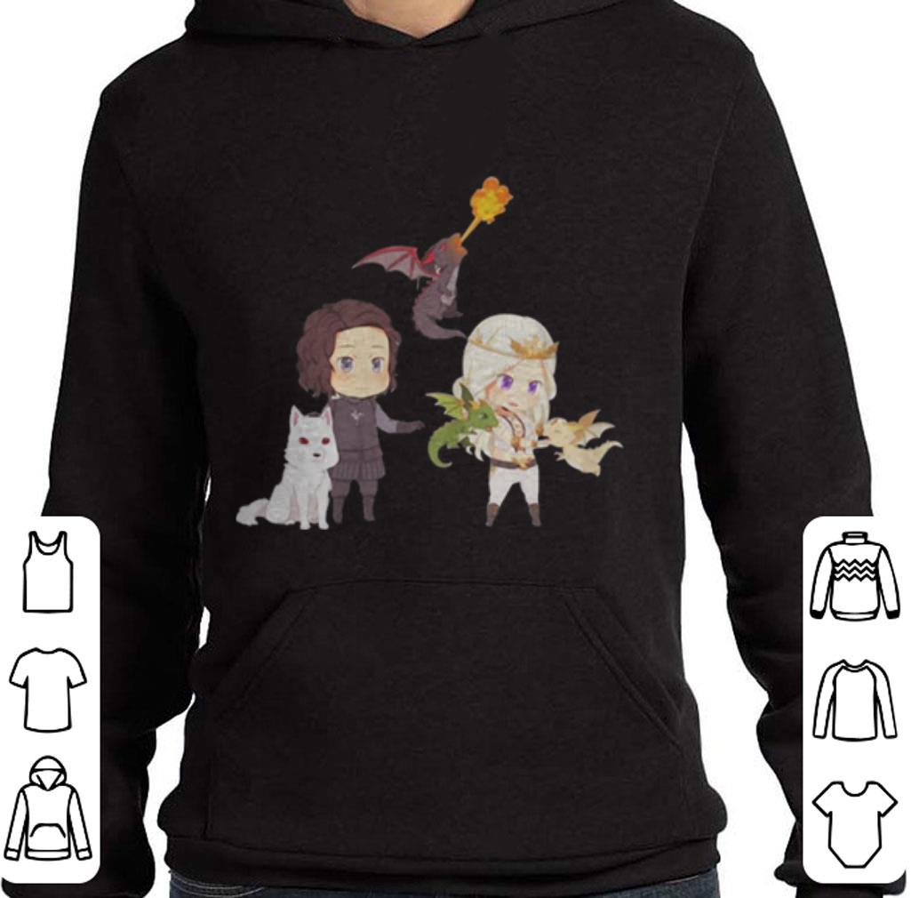 Funny Chibi Daenerys Targaryen and John Snow Game Of Thrones shirt
