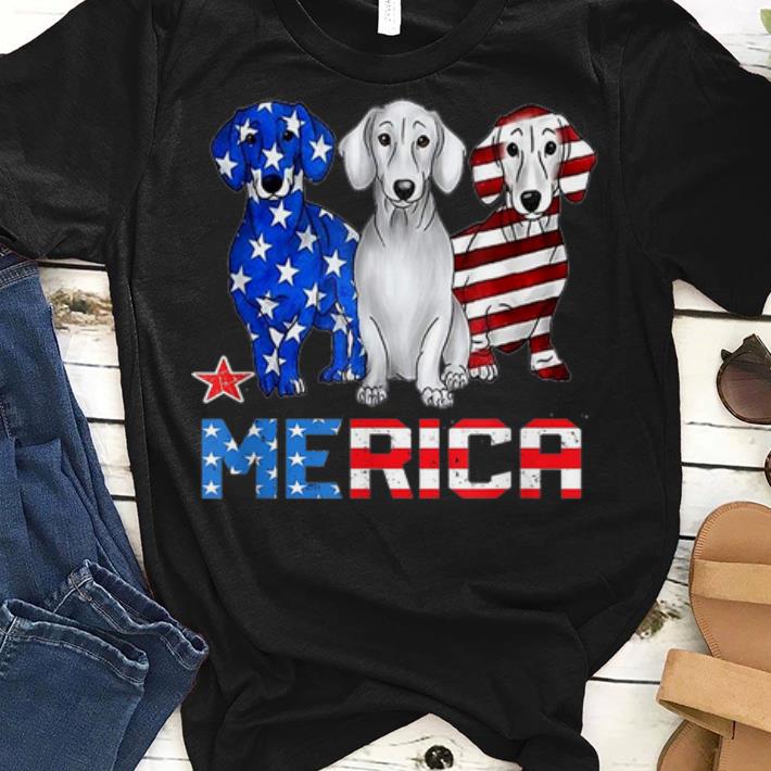 Hot American Flag Dog Merica Independence Day Shirt