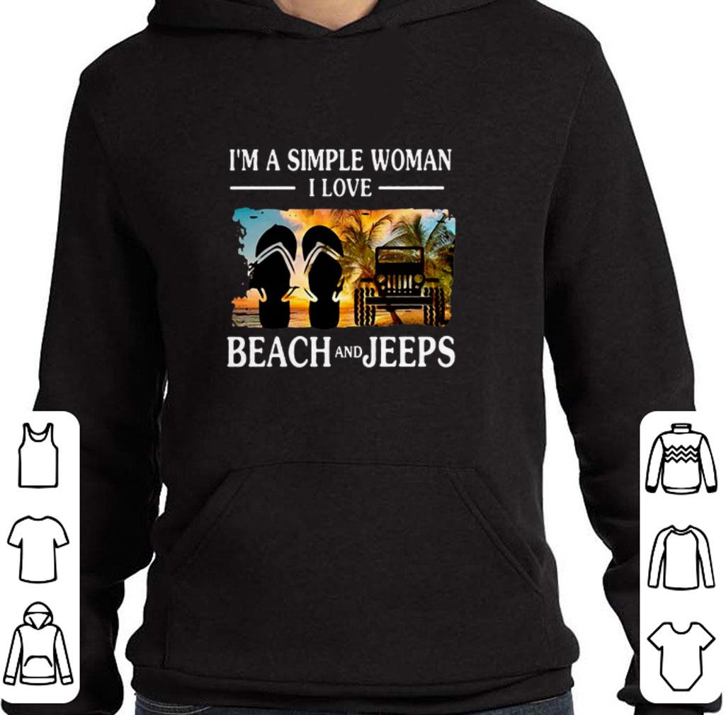  I’m a simple woman I love beach and Jeep flip flop shirt