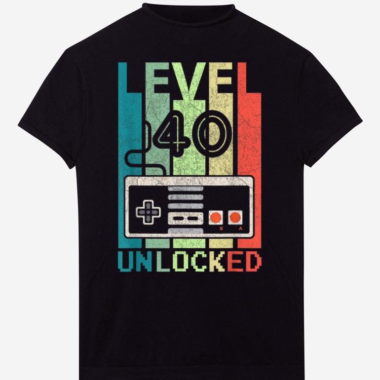 Level 40 Unlocked Video Gamer shirt
