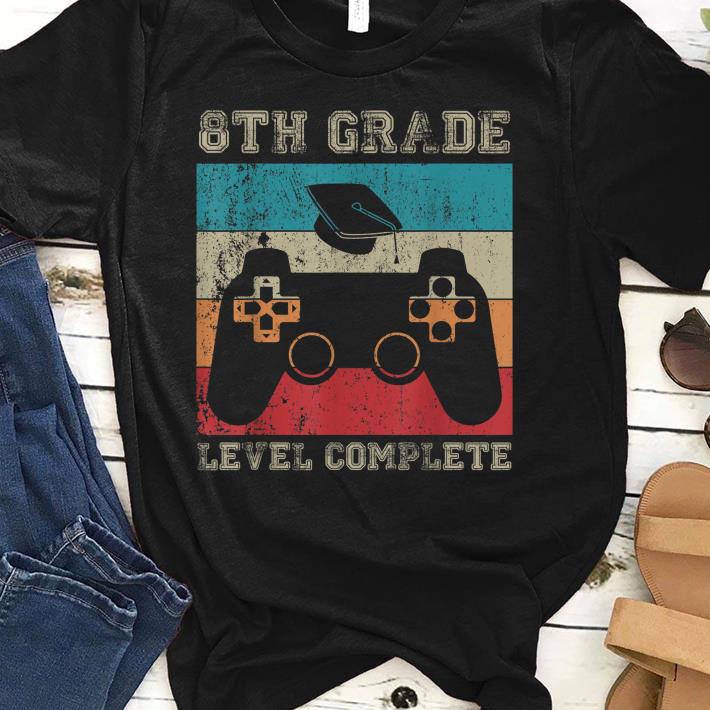 Original 8th Grade Graduation Level Complete Video Gamer shirt