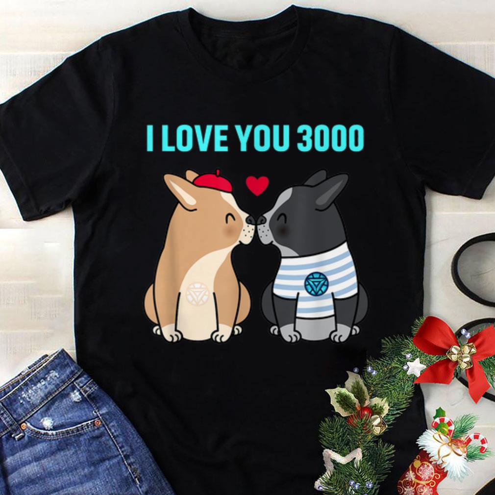 Original I Love You 3000 Bulldog kiss shirt