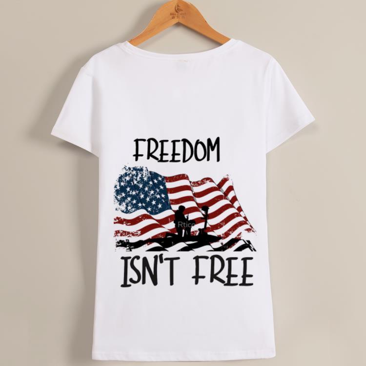 Premium Freedom Isn't Free American Memorial Day Soldier Beside His Respect Shirt 5 Premium Freedom Isn't Free American Memorial Day Soldier Beside His Respect Shirt