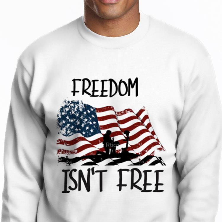 Premium Freedom Isn't Free American Memorial Day Soldier Beside His Respect Shirt 1 Premium Freedom Isn't Free American Memorial Day Soldier Beside His Respect Shirt 2