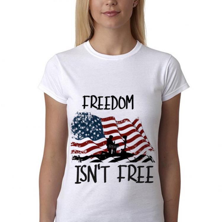 Premium Freedom Isn't Free American Memorial Day Soldier Beside His Respect Shirt 2 Premium Freedom Isn't Free American Memorial Day Soldier Beside His Respect Shirt 3