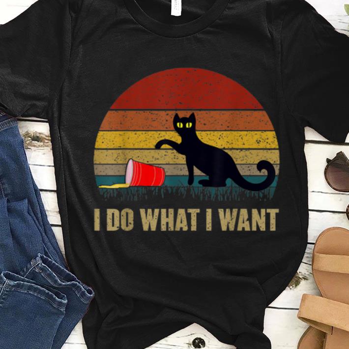 Premium I Do What I Want Father's Day Gift Vintage Cat Shirt
