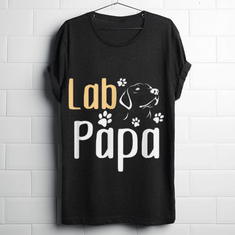 Top Lab Papa With Cute Dog Shirt
