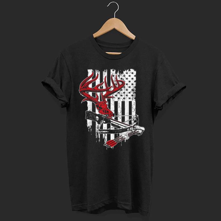 American Crossbow Bow Hunting American Flag shirt