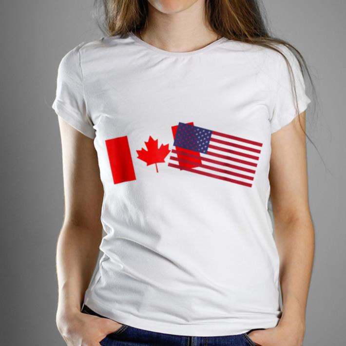 Awesome American Canadian Flags Happy Independence Day And Canada Day shirt