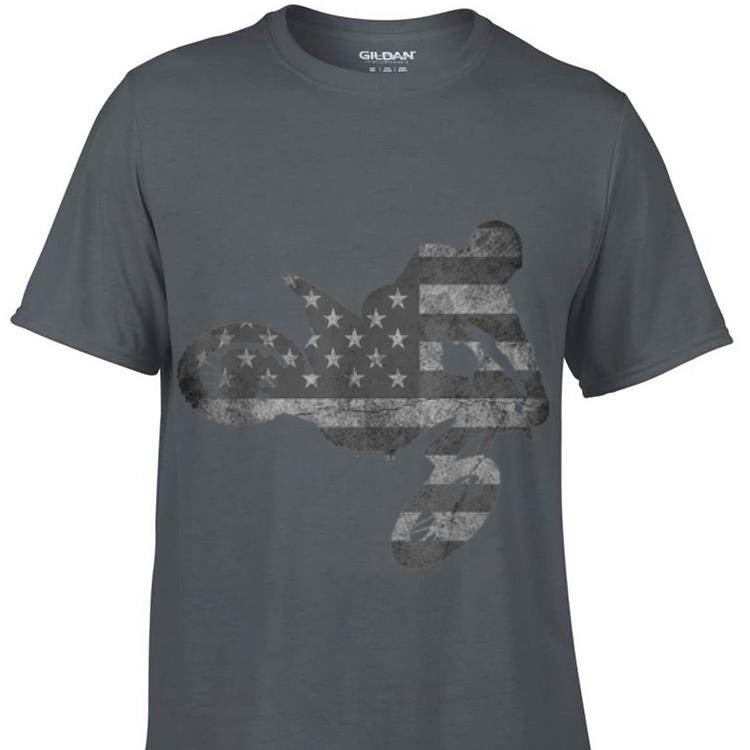 Awesome Dirt Bike American Flag Motocross Enduro shirt