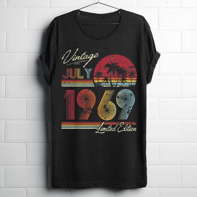 Awesome Retro Vintage Sunset July 1969 50th Birthday Limited Edition shirt