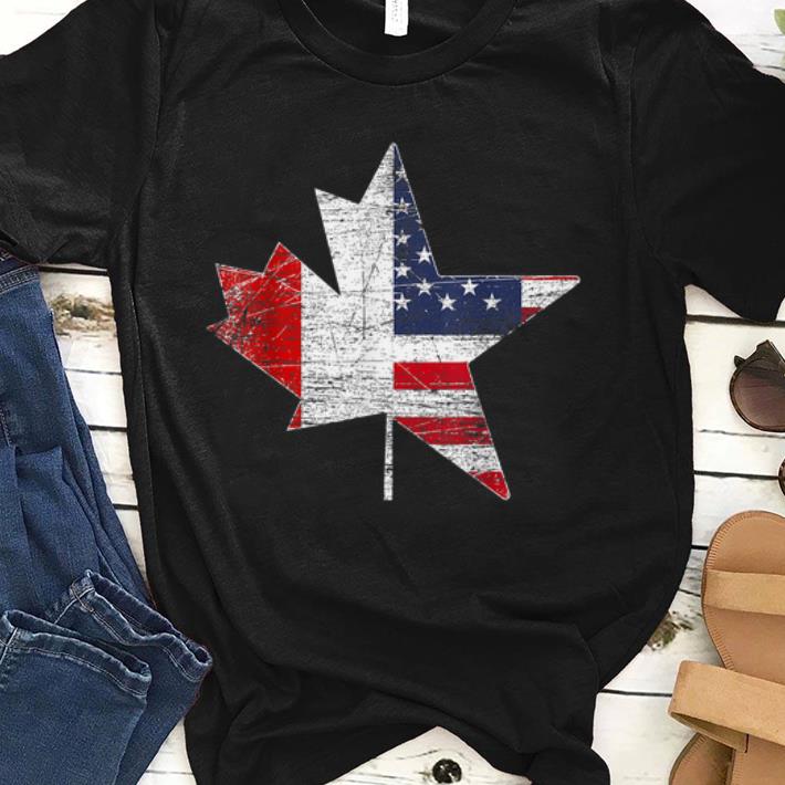 Canadian American Usa Canada Flag Maple Leaf sjirt