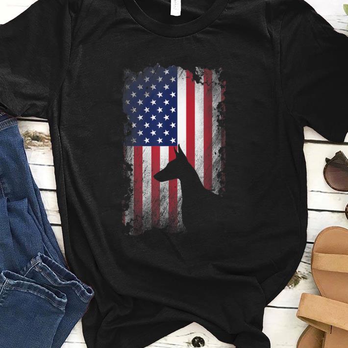 Doberman Pinscher American Flag Usa Patriotic Dog shirt