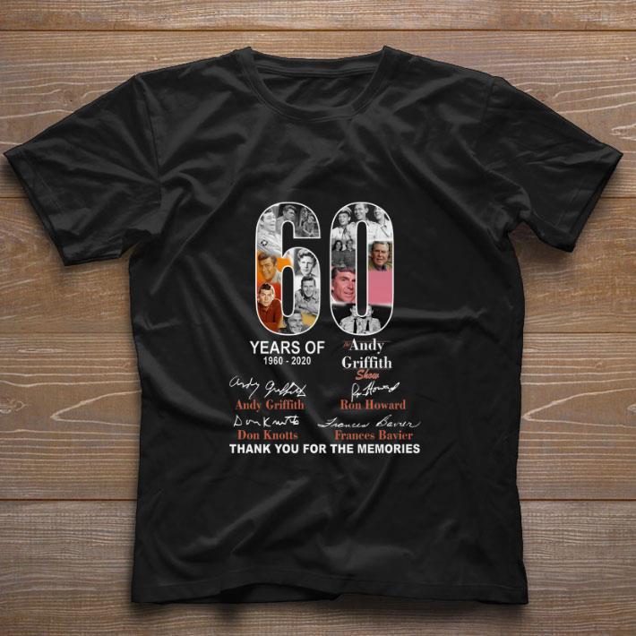 Funny 60 years of The Andy Griffith Show 1960-2020 signatures shirt Funny 60 years of The Andy Griffith Show 1960-2020 signatures shirt 1