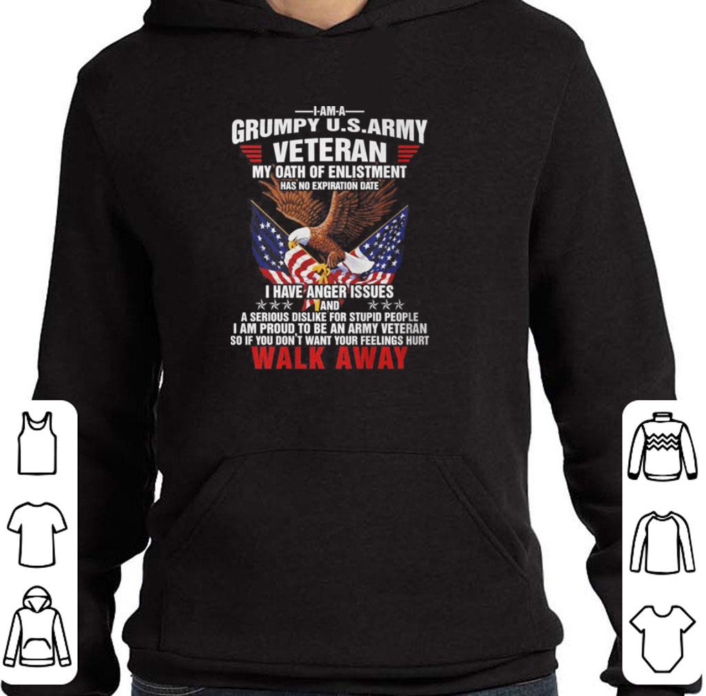 Funny Grumpy us army veteran my oath of enlistment walk away shirt