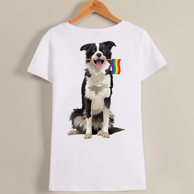 Gay Pride Flag Border Collie LGBT Pride Gifts shirt