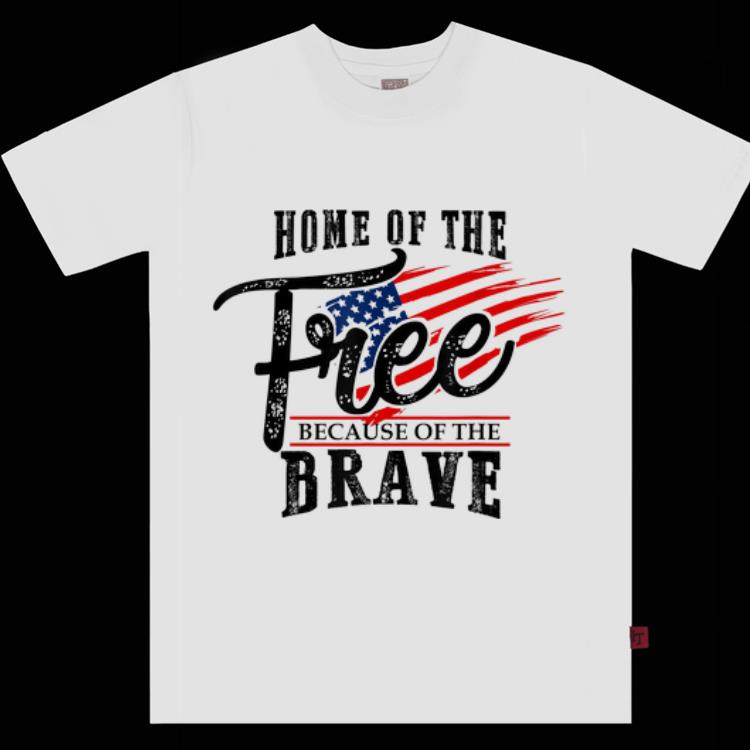 Home Of The Free Because Of The Brave 4th Of July American Flag shirt