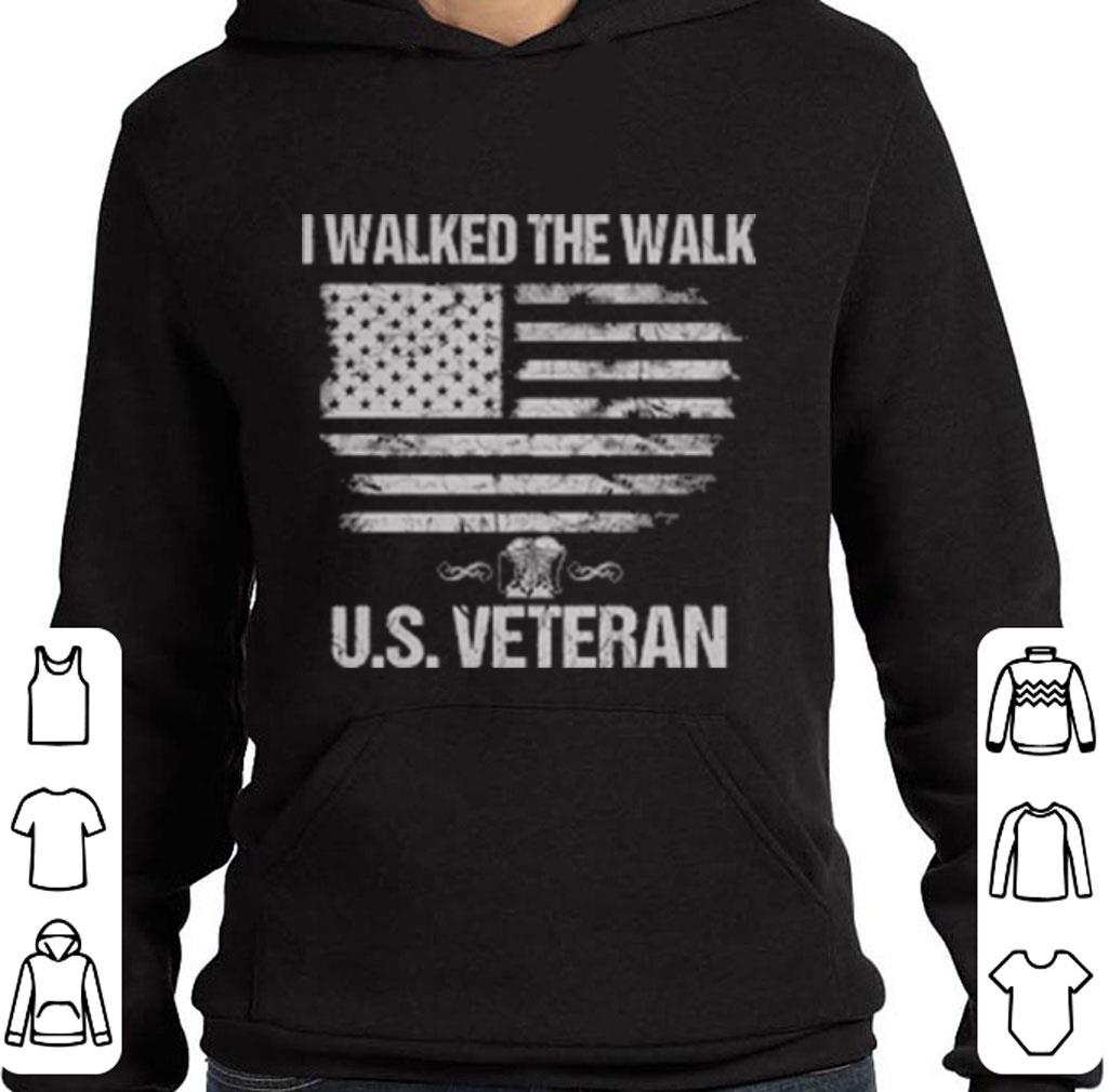 Hot I walked the walk U.S. veteran American flag shirt