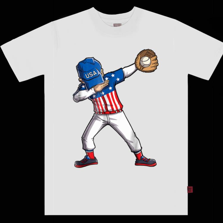 Nice Baseball Dabbing Usa Merica 4th Of July Dab Dance shirt