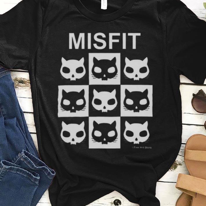 Nice MISFIT Cat Skull Punk Music Band Shirt