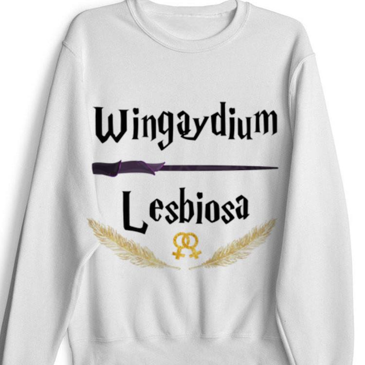  Nice Wingaydium Lesbiosa Lesbian Gay Pride Month shirt