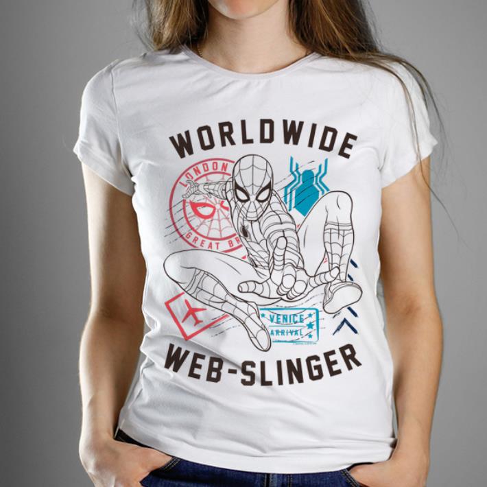 Official Marvel Spider-man Far From Home Worldwide Web-slinger Poster Shirt