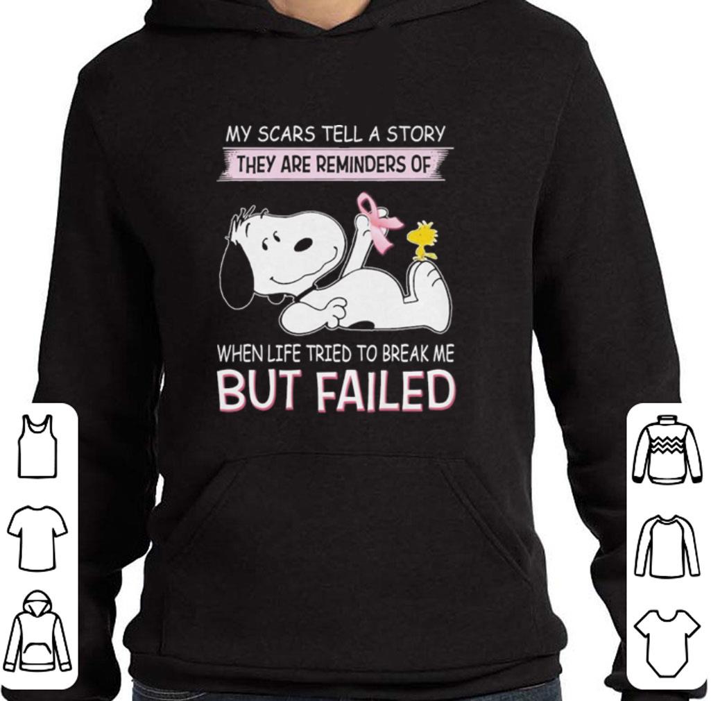 Official Snoopy my scars tell a story they are reminders of when life tried shirt 5 Official Snoopy my scars tell a story they are reminders of when life tried shirt