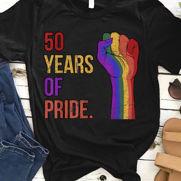 Official Vintage 50 Years Of Pride Stonewall LGBTQ Rights Gay Pride shirt