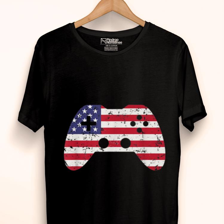 Original 4th Of July Usa Flag Video Game Gamer Kids Boys Gift Shirt