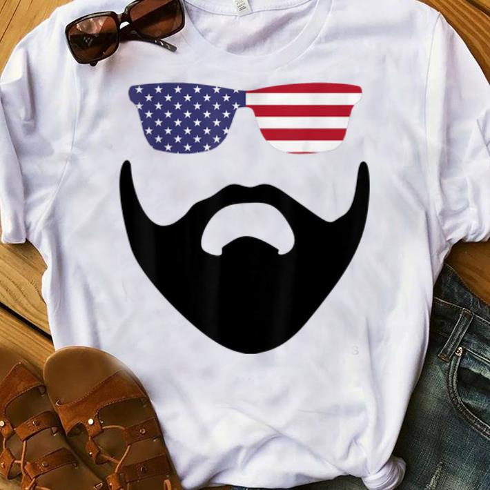 Original American Sunglasses Flag And Beard USA 4th Of July shirt