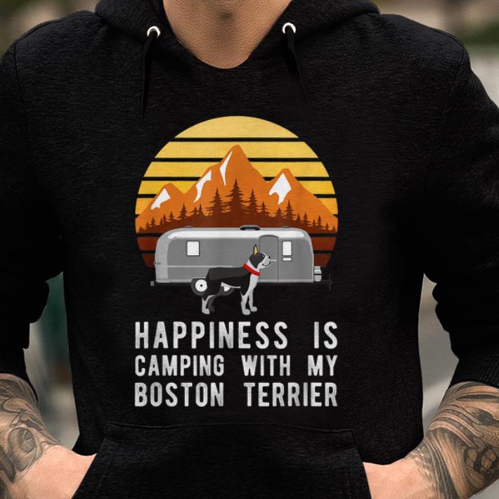 Original Camping With Boston Terrier, Dog Owner Camper shirt 1 Original Camping With Boston Terrier, Dog Owner Camper shirt 2